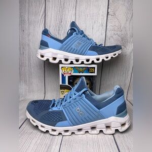 On Cloudswift Women’s Size 9 Lake Sky Blue White Athletic Running Shoes Sneakers